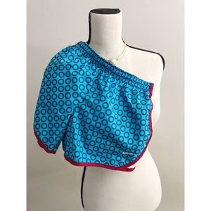 NIKE Blue, Red, and White Athletic Active Shorts